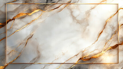 Gold Frame Marble Abstract