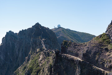 Naklejka premium Mountain range on the island of Madeira.