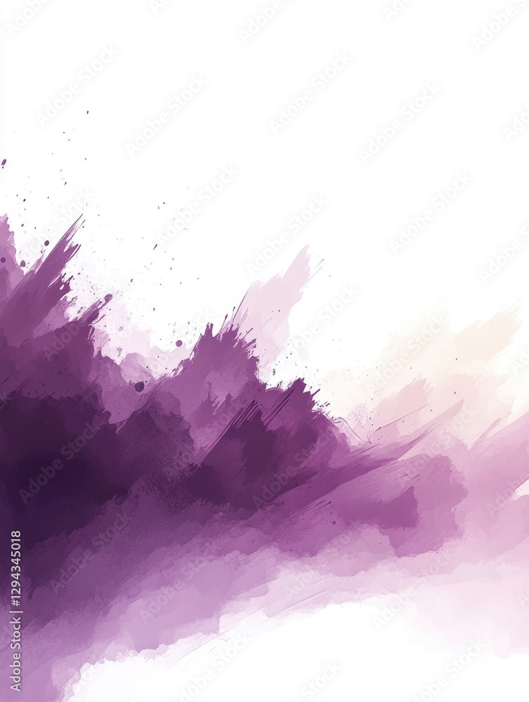 Aufkleber abstract watercolor art background with purple and white blending creating a soft and dreamy visual 