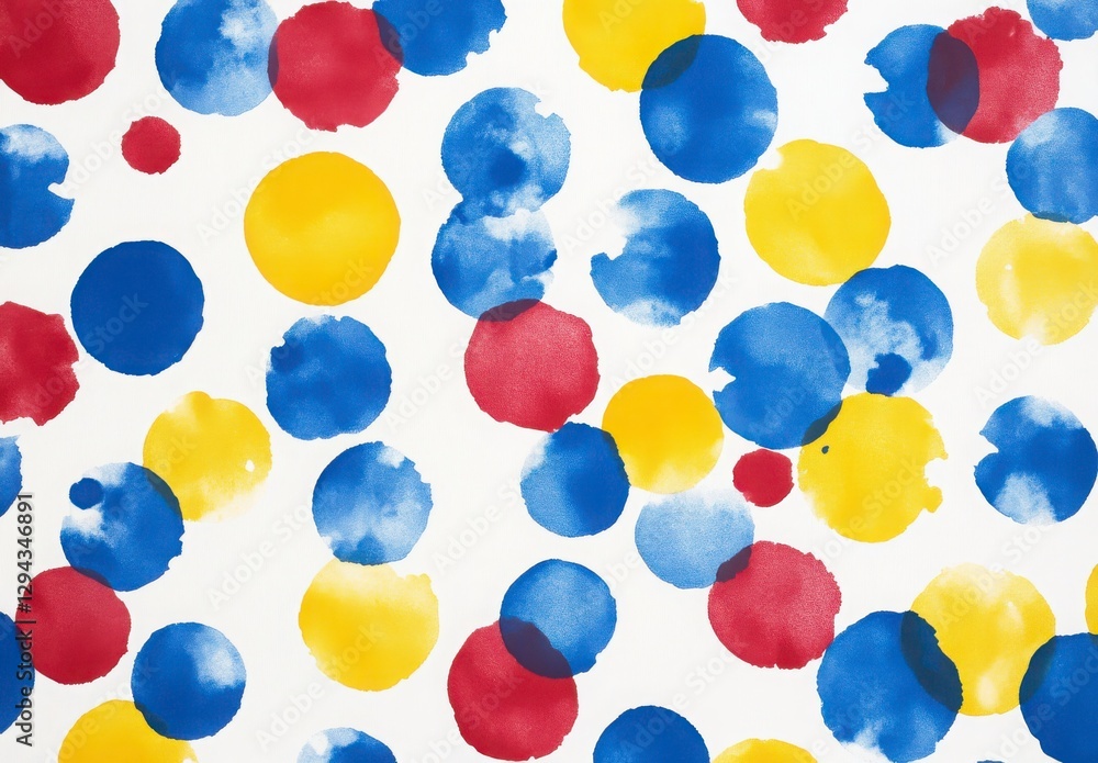 Poster abstract colorful circles pattern on white background