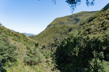 Obraz premium Beautiful views during hiking the irrigation system also called levada. 