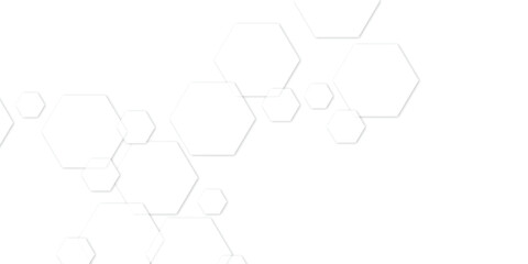 Abstract technology white geometric hexagon on transparent concept design honeycomb shape vector. 