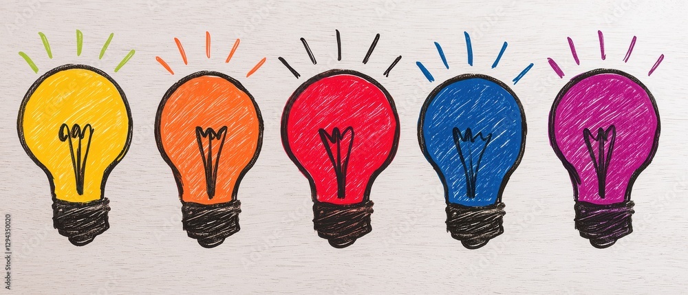 Aufkleber illuminating the design thinking process a sketch like visualization of creativity and innovation