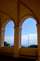 Fototapeta premium Scenic View Through Arches with Trees