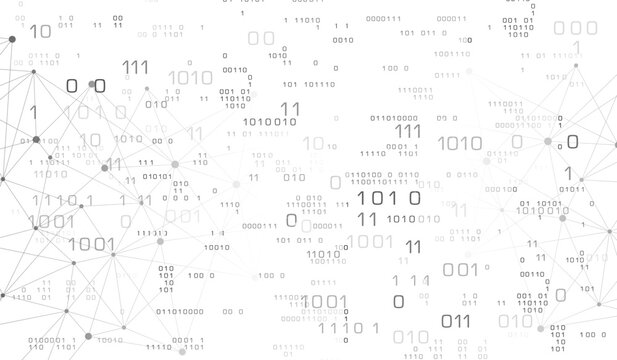 Digital security binary code digits background