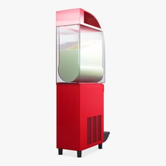 Illustration 3D Ice Cream Dispenser with Electric Machine and Frozen Treat Design