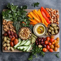 An image of healthy food and diet food with low calories and low fat