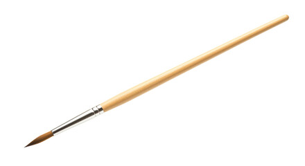 Isolated Single Round Paint Brush, Fine Detail Work