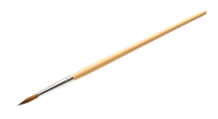 Isolated Single Round Paint Brush, Fine Detail Work