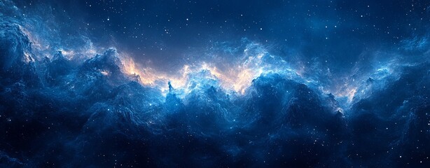 Fototapeta premium Dark Blue Abstract Gradient Background