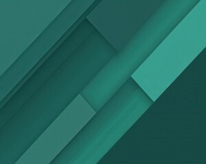 Obraz premium A minimalist abstract design in shades of emerald and forest green, with sharp angular lines cutting through the solid color, conveying a sense of clean, modern aesthetics. 