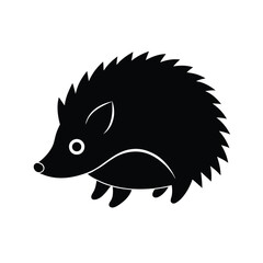 Hedgehog Silhouette Vector Art and Minimalist Black Hedgehog Illustration