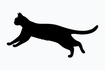 Cat vector icon, cat silhouette, cat Vector illustration, Isolated on White Background