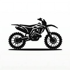Fototapeta premium Silhouette of a motocross bike.