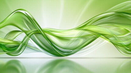 Naklejka premium A swirling vortex of green and teal hues, evoking the feeling of motion and energy, perfect for a dynamic and futuristic background. 