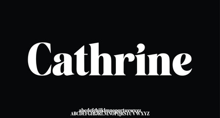 Cathrine, elegant modern alphabet letters font logo. logo alphabet. Minimal modern urban fonts for logo, brand etc. Typography typeface uppercase lowercase and number. vector illustration
