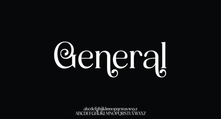 General, elegant modern alphabet letters font logo. logo alphabet. Minimal modern urban fonts for logo, brand etc. Typography typeface uppercase lowercase and number. vector illustration
