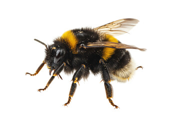 Isolated Bumble Bee Hairy Insect