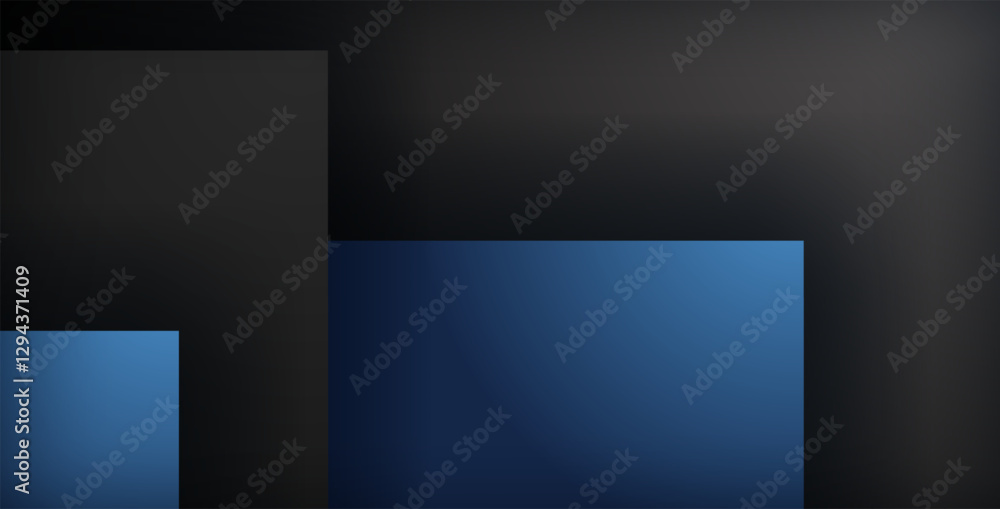 Wall mural blue geometric triangle vector background overlap layer on black space for text and background desig