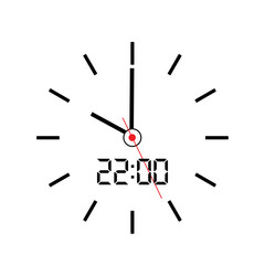 clock on white background