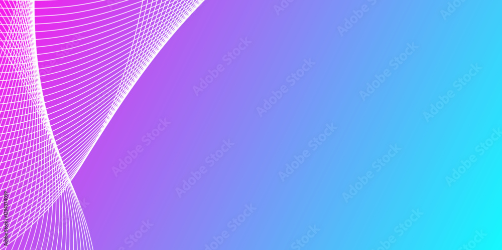 Poster abstract background with lines and waves. web banner size. element for design. vector background for