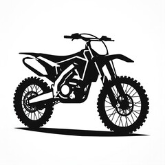 Fototapeta premium Silhouette of a modern motocross motorcycle.