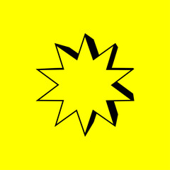yellow star icon element design