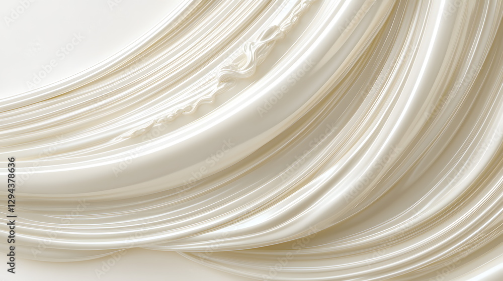Aufkleber creamy texture swirl against a smooth background emphasizing softness and elegance in artistic desig
