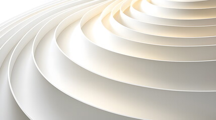 Obraz premium Curved white spirals with soft light creating a minima aesthetic on a smooth surface indoors artistic design.