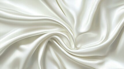 Obraz premium Luxurious white satin fabric texture, smooth, elegant background for design smooth,
