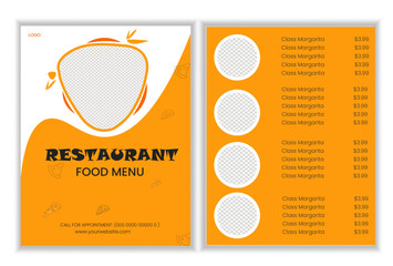 Food menu flyer template