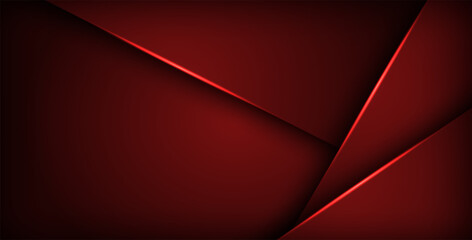 red geometric triangle vector background overlap layer on black space for text and background design. eps10 vector
