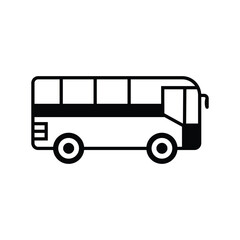 bus silhouette line art