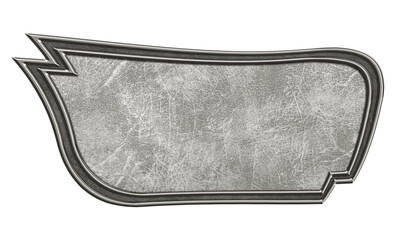 combined two-tone figured metal frame isolated on white backgrou