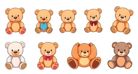 Obraz premium set of teddy bear