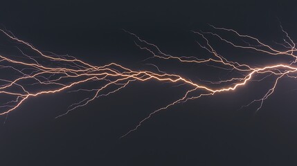 A stormy sky with intense dark clouds and jagged flashes of lightning creating a tense and energetic atmosphere.