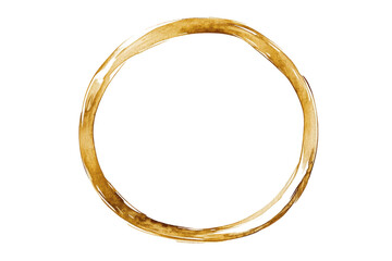 Elegant gold circle design on transparent background png artistic illustration minimalist style versatile use