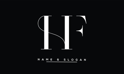 FH, HF Abstract Letters Logo Monogram