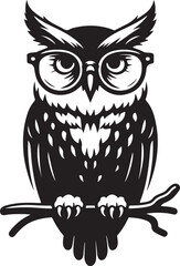 Owl tattoo in engraving style vector image