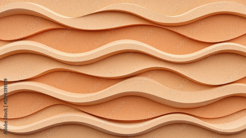 Aufkleber intricate wave pattern wall, a closeup view of abstract architectural texture and design
