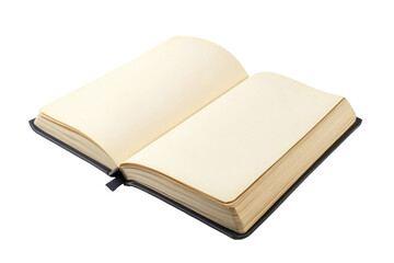 Open blank pages in a book a transparency background png format clean white environment minimalist view conceptual design