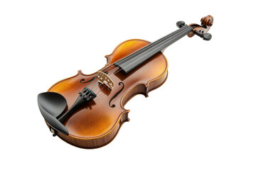 Obraz premium Elegant violin on transparent background high-quality png musical instrument studio setting isolated view art concept