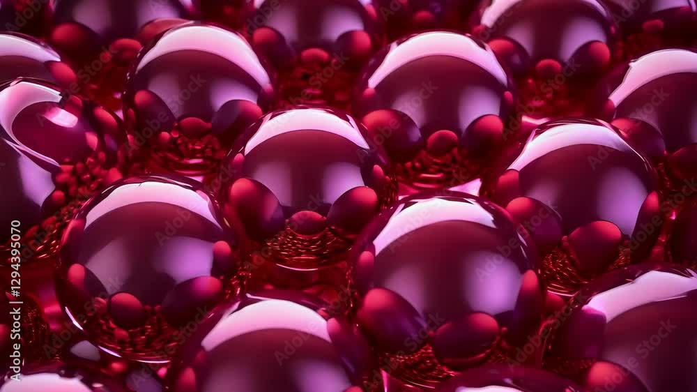 Poster lots of beautiful chaotic and slow translucent spheres on a dark background. suitable for abstract d