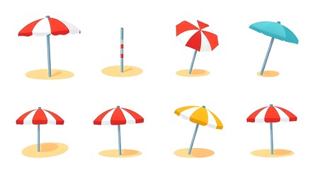 Obraz premium colorful beach umbrellas
