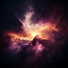 Fototapeta premium Celestial explosion nebula formation outer space astronomy image cosmic environment wide angle galactic beauty