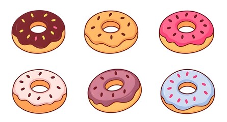 Fototapeta premium Set of donuts