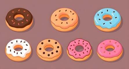 Obraz premium set of donuts