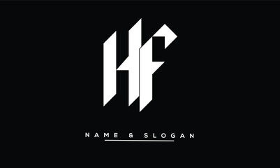 FH, HF Abstract Letters Logo Monogram