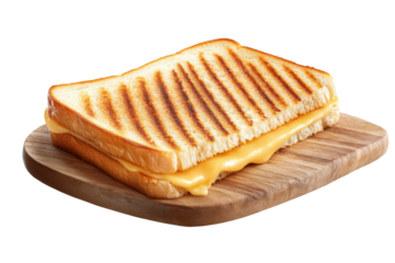 Grilled cheese sandwich kitchen food photography transparent background png white environment delicious concept