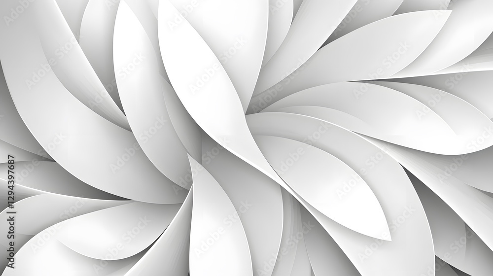 Poster intricate white leaf patterns swirling together in a beautiful abstract design perfect for backgroun